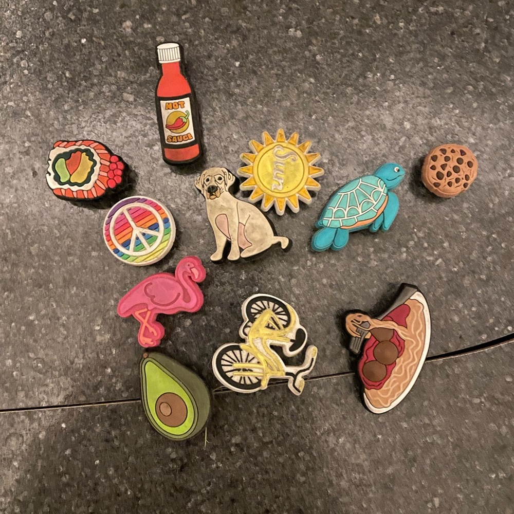 Collection of 11 Croc Jibbitz